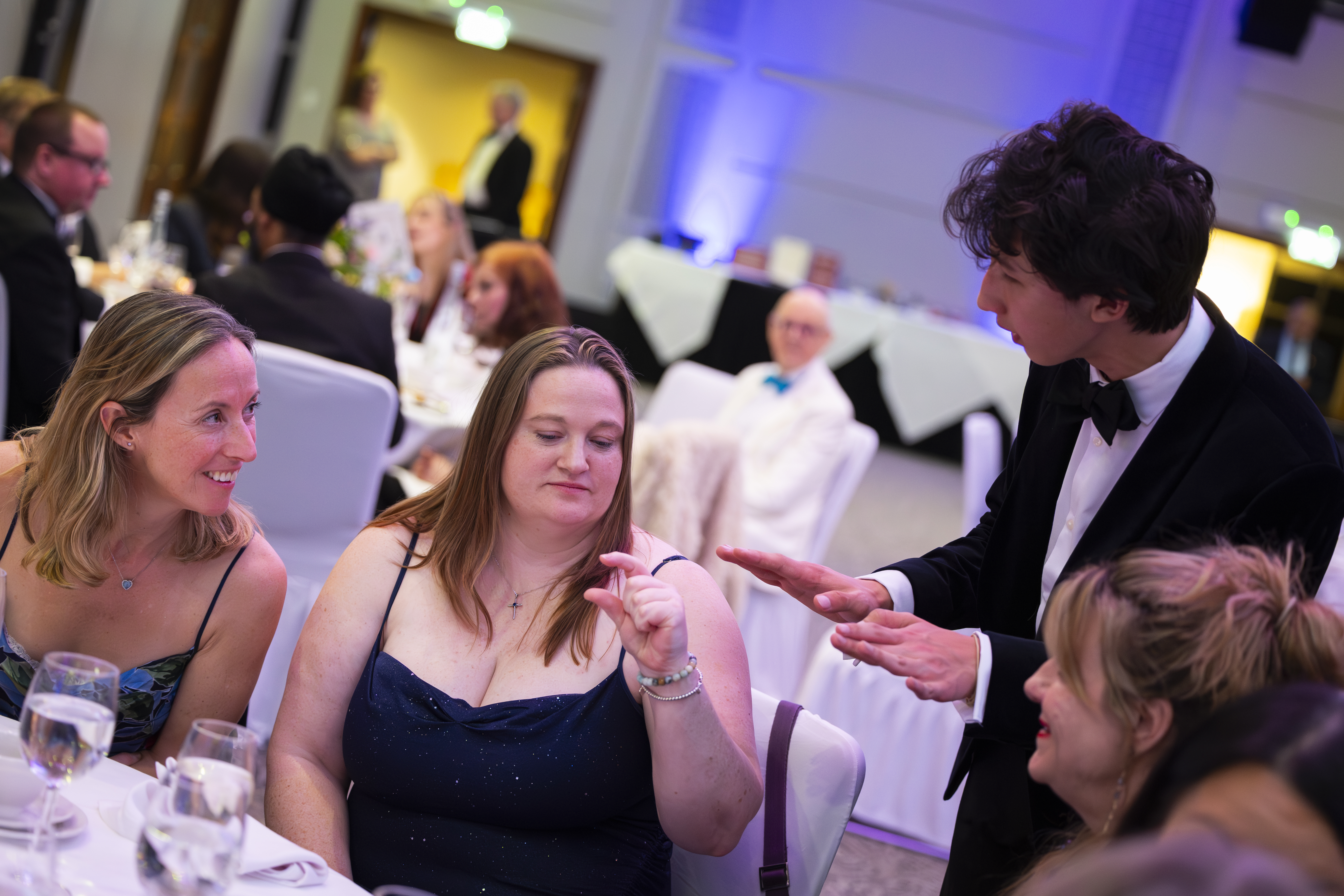 Noah sharing a magic moment with guests